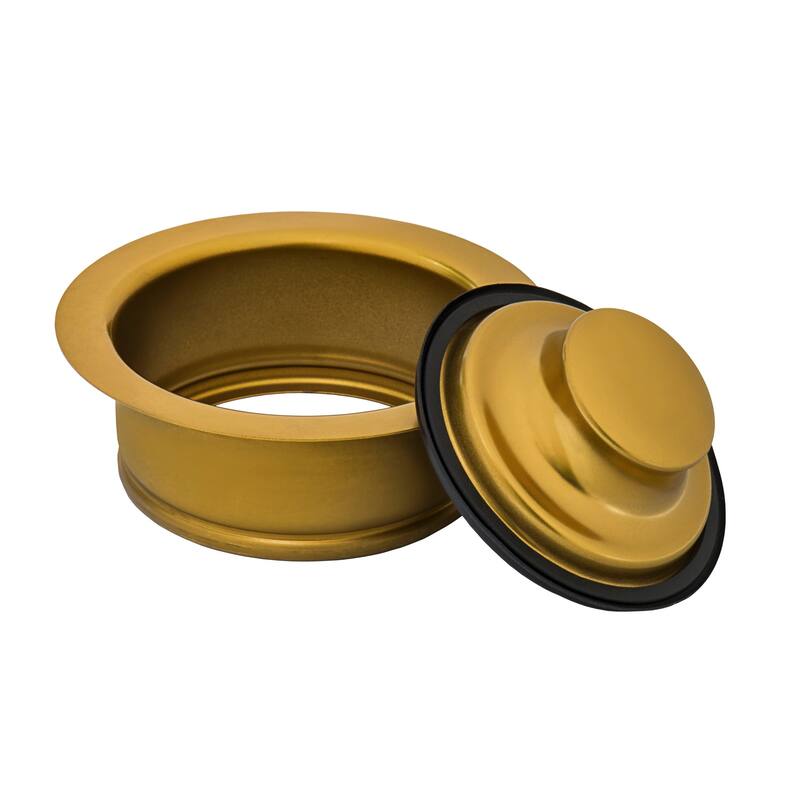 Ruvati Garbage Disposal Flange for Kitchen Sinks 3-1/2 inch opening – Satin Matte Gold – RVA1041GG
