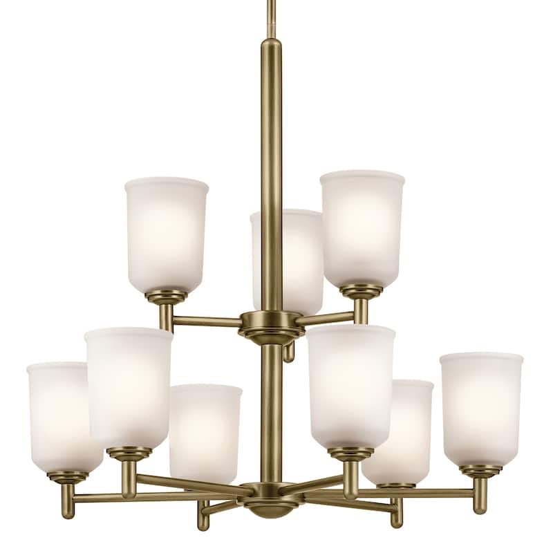 Kichler Lighting Shailene 26.5 in. 9-Light Natural Brass Chandelier - 26.5 in