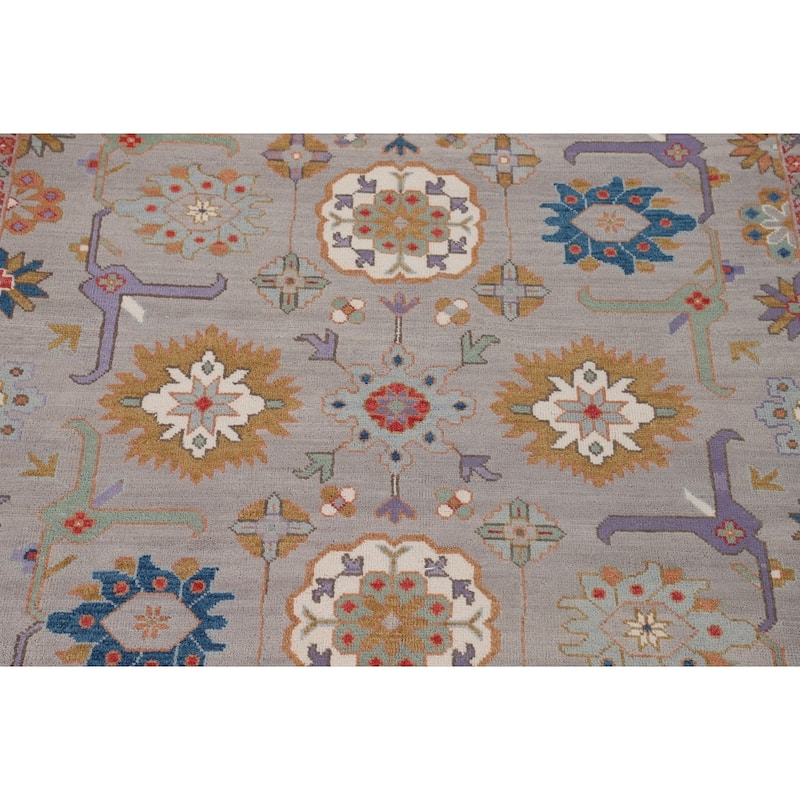 Transitional Oushak Oriental Area Rug Handmade Wool Carpet - 9'2" x 12'1"