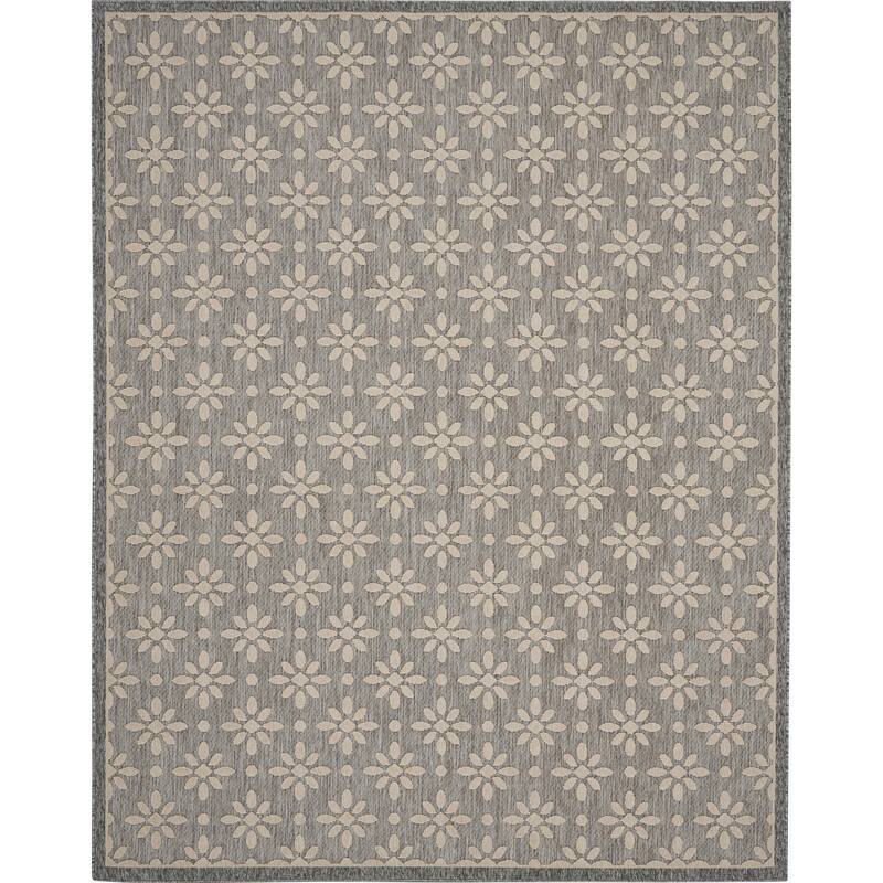 Nourison Palamos Modern Floral Hi Low Geometric Indoor Outdoor Area Rug