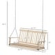 preview thumbnail 12 of 15, Outsunny 2-Seater Hanging Porch Swing Outdoor Patio Swing Chair Seat with Slatted Build and Chains