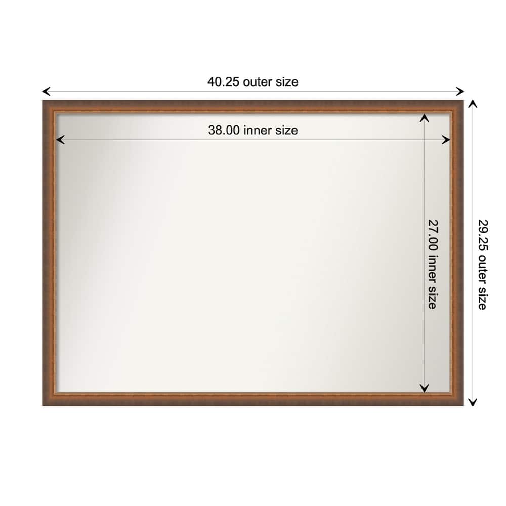 Two Tone Non-Beveled Wood Framed Wall Mirror