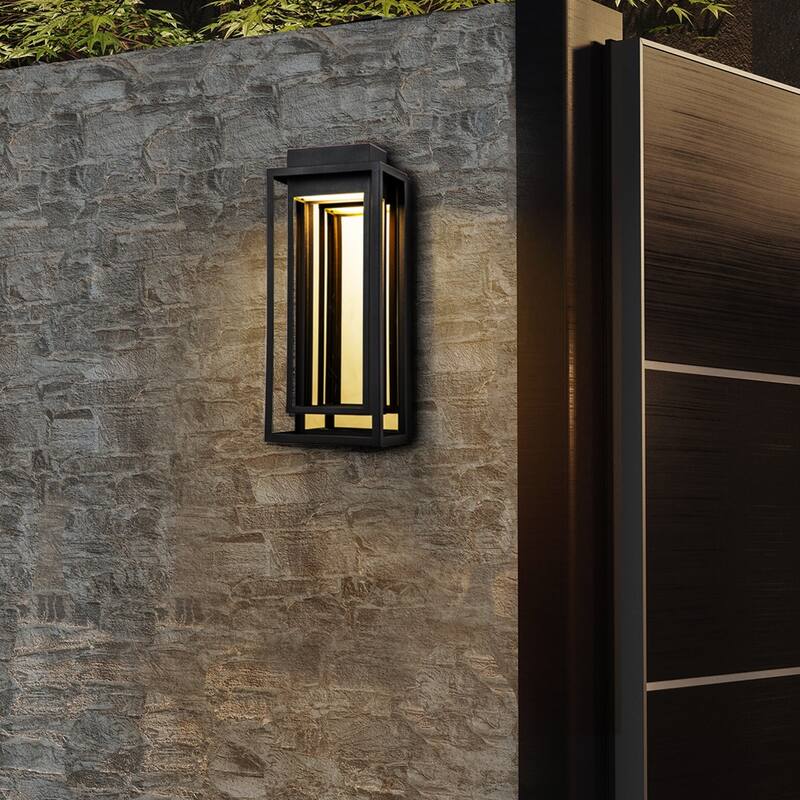 Modern Outdoor LED Wall sconce - Black