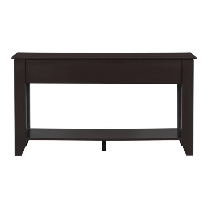 55.4" Modern Entryway Console Table with Three Storage Drawers,Sideboard with Poplar Legs and Metal Handles