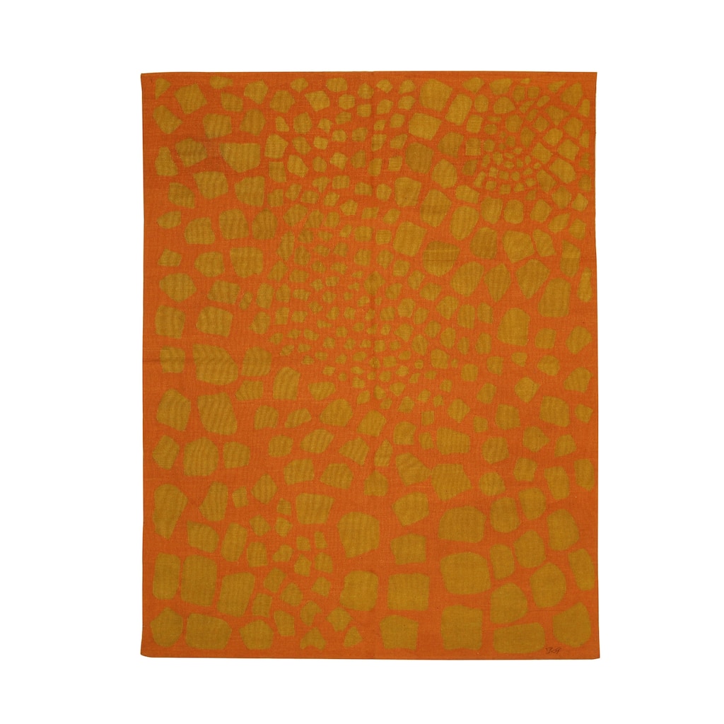 Rust Contemporary Modern Flat Weave Rug, 6' x 8' - 6' x 8'