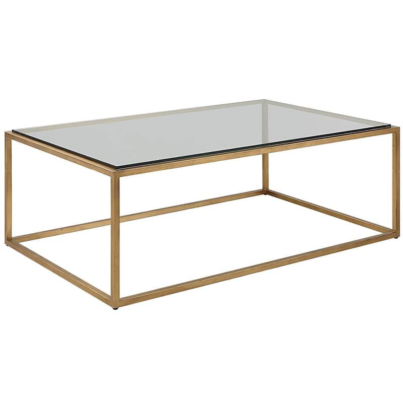 Uttermost 25195 Bravura 48" Wide Iron and Tempered Glass Coffee Table