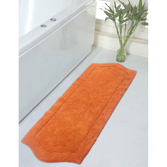 Home Weavers Waterford Collection Absorbent Cotton Machine Washable and Dry Runner Rug - Terracotta