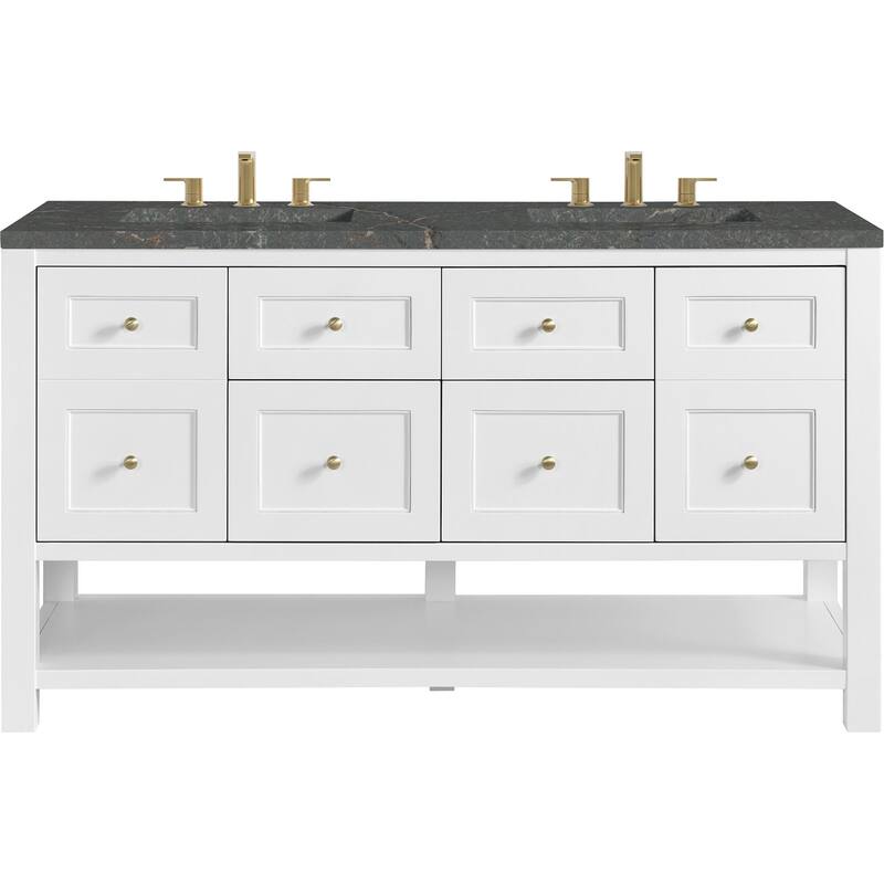 James Martin Vanities 330-V60D-FPBL Breckenridge 60" Free Standing - Bright White