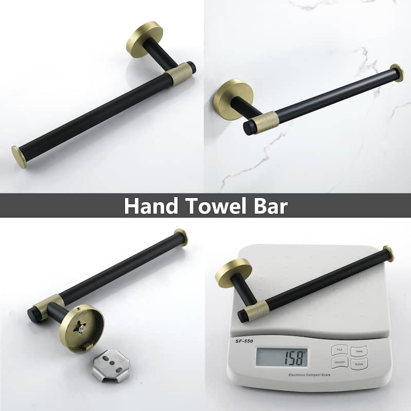 4-Piece Bath Hardware Set Towel Holder Set Toilet Paper Holder Set
