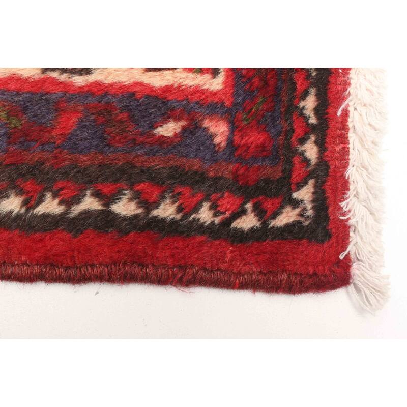 ECARPETGALLERY Hand-knotted Andelz Red Wool Rug - 3'6 x 4'11