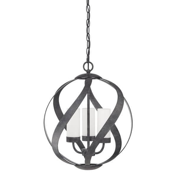 slide 2 of 5, Blacksmith 3-Light Pendant in Old Black Finish Old Black Finish