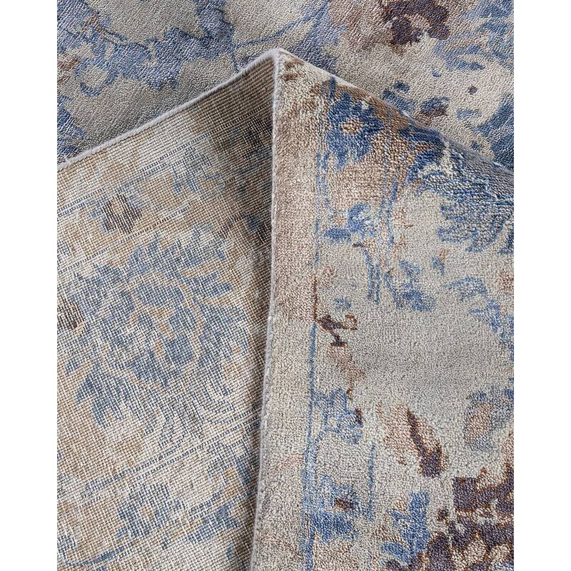 Ikat One-of-a-Kind Hand-Knotted Area Rug - Gray, 8' 2" x 10' 2" - 8' 2" x 10' 2"