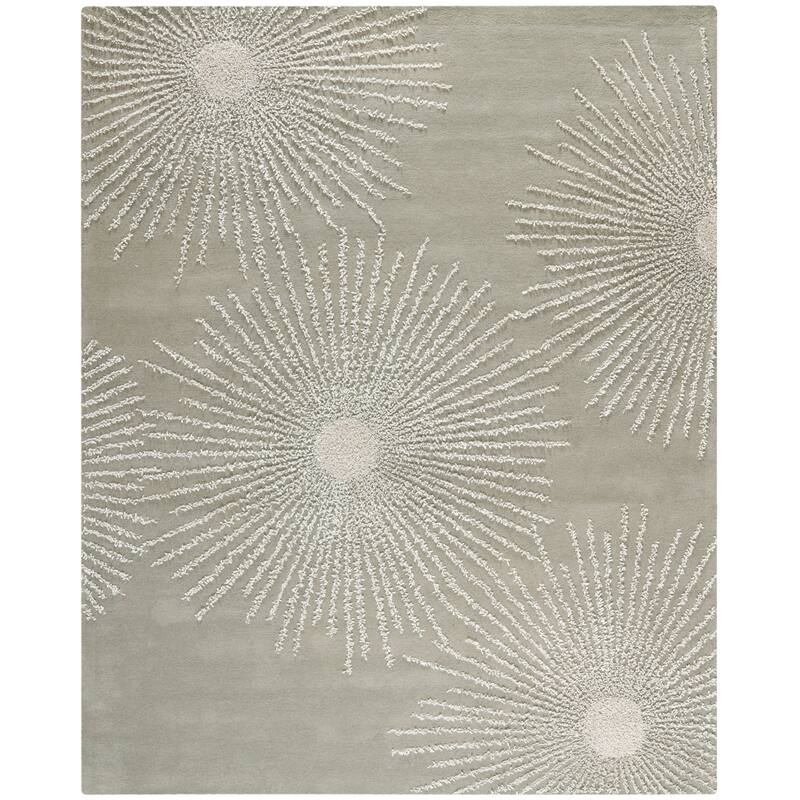 SAFAVIEH Handmade Soho Sade New Zealand Wool Rug - 8'3" x 11' - Grey/Ivory