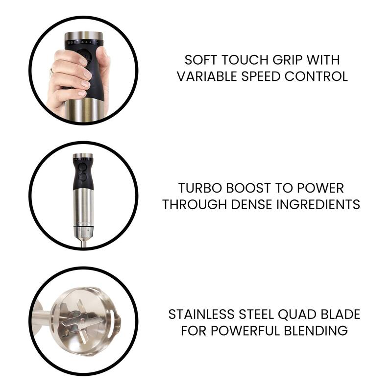 Kenmore 400W Hand Blender, Variable Speed Immersion Blender Food