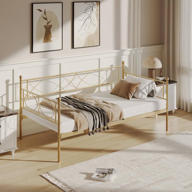 Twin daybed with Trundle, with Steel Slat Support