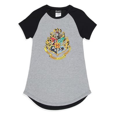 Harry Potter Girls' Wizarding World Hogwarts Crest Sleep Pajama Shirt Nightgown