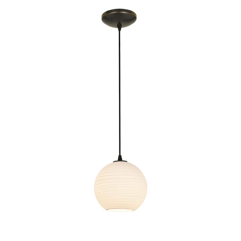 Access Lighting Japanese Lantern 8 inch Bronze LED Cord Pendant