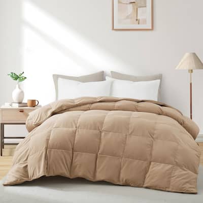 Lightweight & Year-round White Goose Down Duvet Comforter-Ginger Root