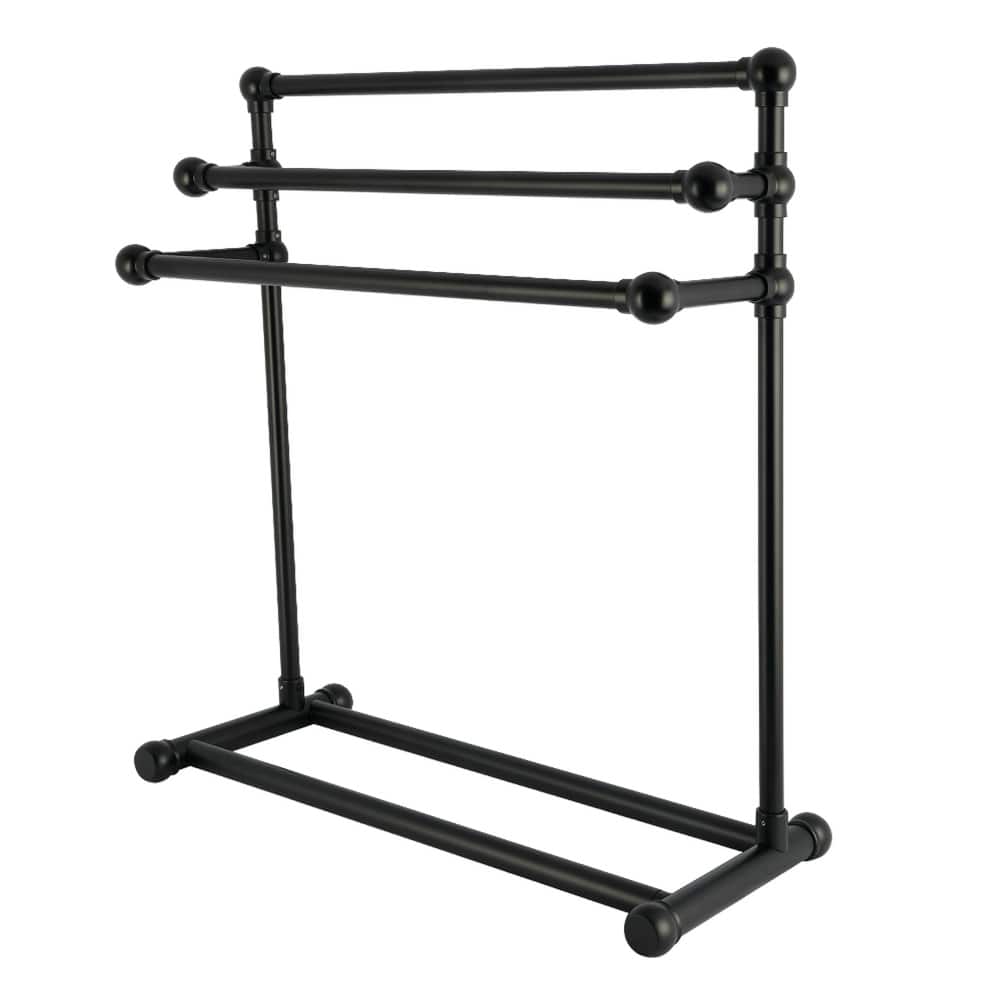 Kingston Brass Maximilien 28" Freestanding Pedestal 3-Tier Towel Rack