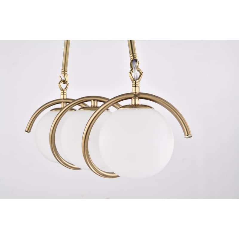 Willow 20 Inch Modern Glass Globe Pendant Chandelier 3-Light