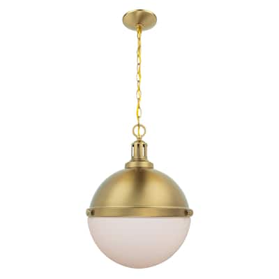 12" Modern Gold 2-Light Dimmable Pendant Light