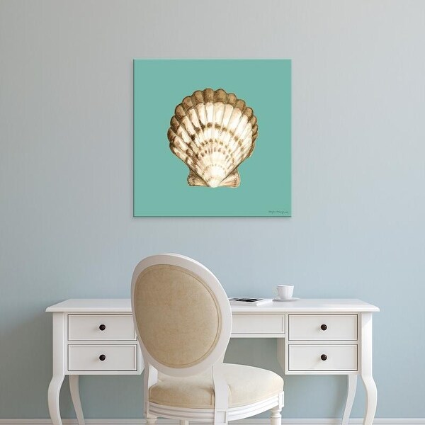 Easy Art Prints Megan Meagher's 'Shell on Aqua III' Premium Canvas Art