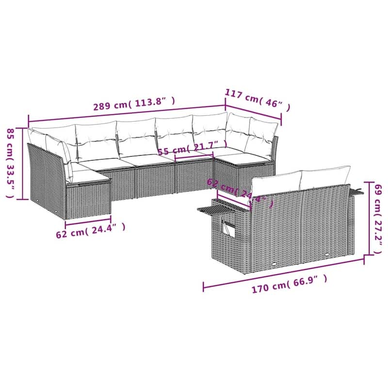 vidaXL Garden Sofa Set