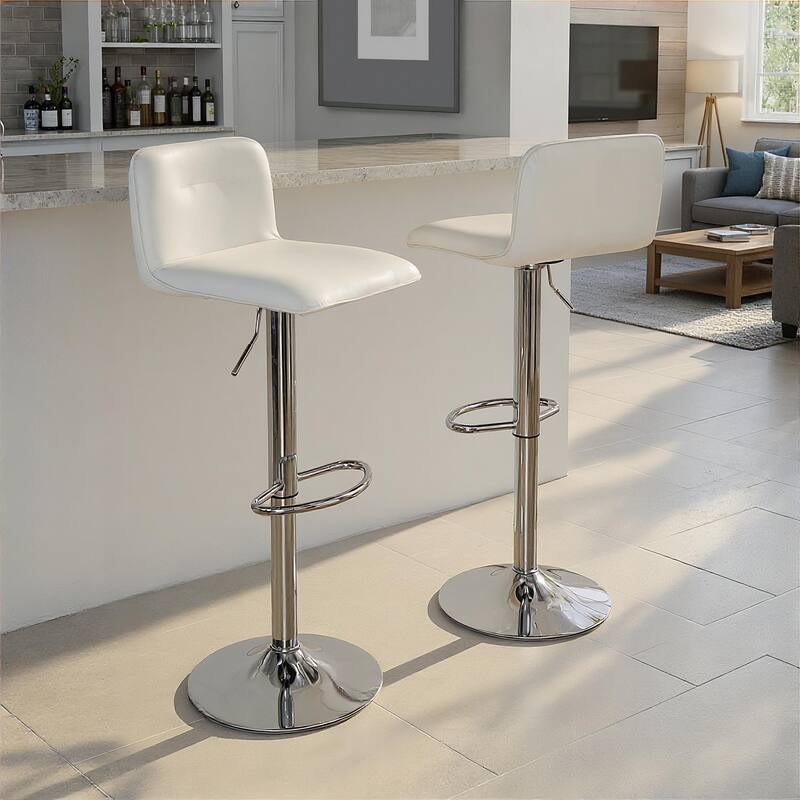 Porch & Den Kerby Adjustable Bar Stool with Oval Footrest (Set of 2)