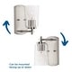 preview thumbnail 5 of 3, Adley Collection One-Light Brushed Nickel Clear Glass New Traditional Bath Vanity Light - 4.5 in x 6 in x 7.75 in