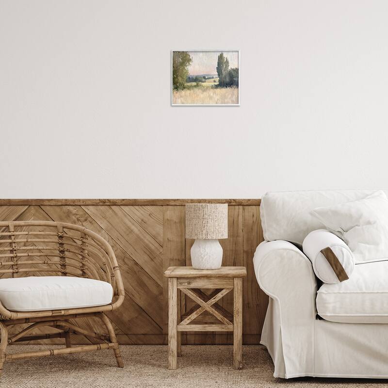 Stupell Tranquil Abstract Countryside Framed Giclee Art Design By Petal Prints Design