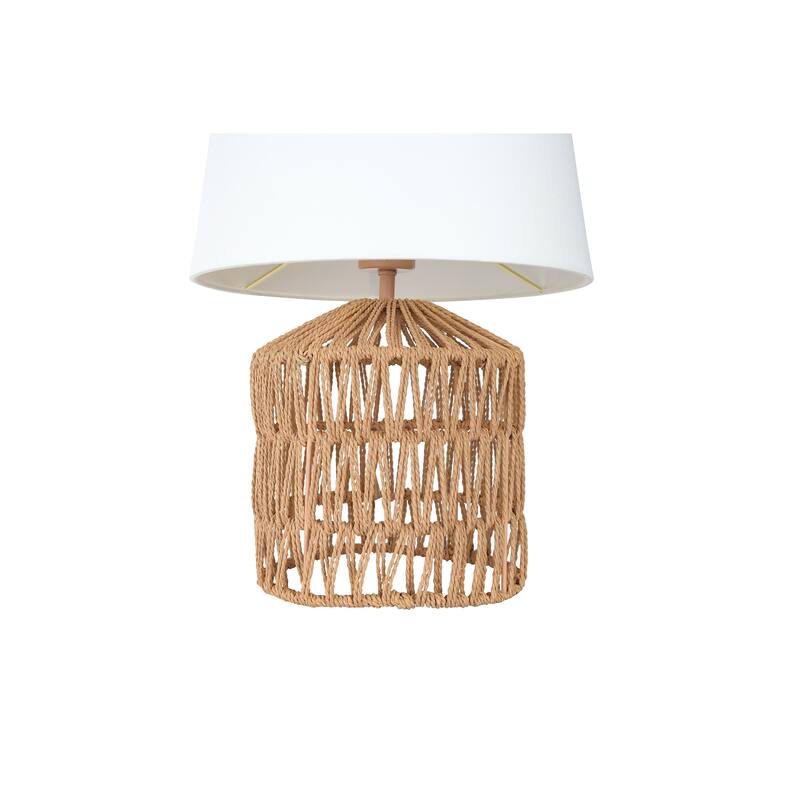 Woven Rope Table Lamp with Empire Shad