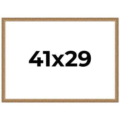 41x29 Frame Red Solid Wood Picture Frame Width 1.75 Inches | Interior Frame Depth 1 13/16 Inches