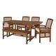 preview thumbnail 4 of 16, Middlebrook Galveston 6-Piece Acacia Wood Outdoor Dining Set