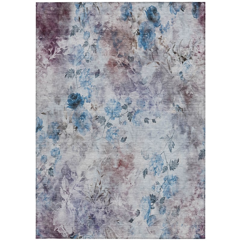 HomeRoots Floral Transitional Rectangle Outdoor Rug