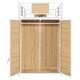 preview thumbnail 12 of 17, White Twin Size Metal Wood Loft bed with L-shape Desk, Wardrobe, Fence and Ladder