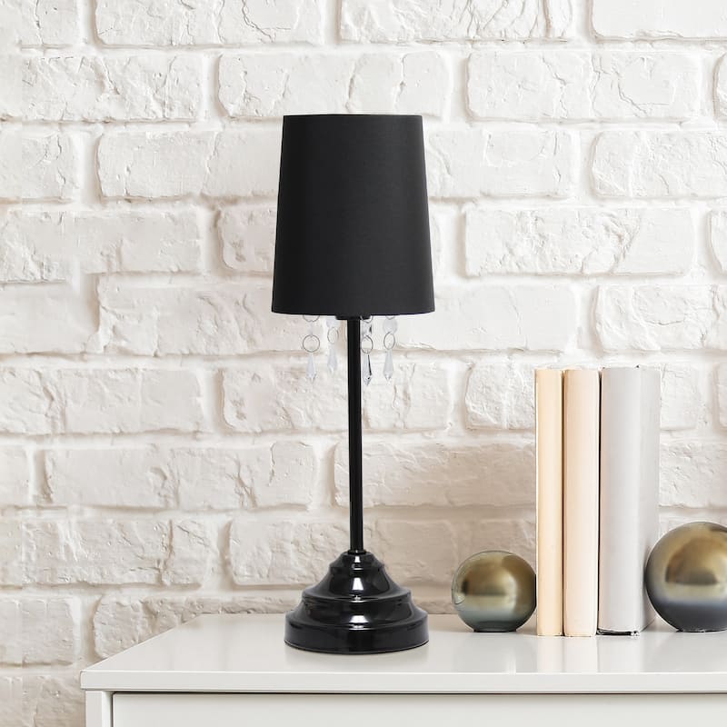 Creekwood Home 17.25" Contemporary Crystal Droplet Table Lamp - 17.25