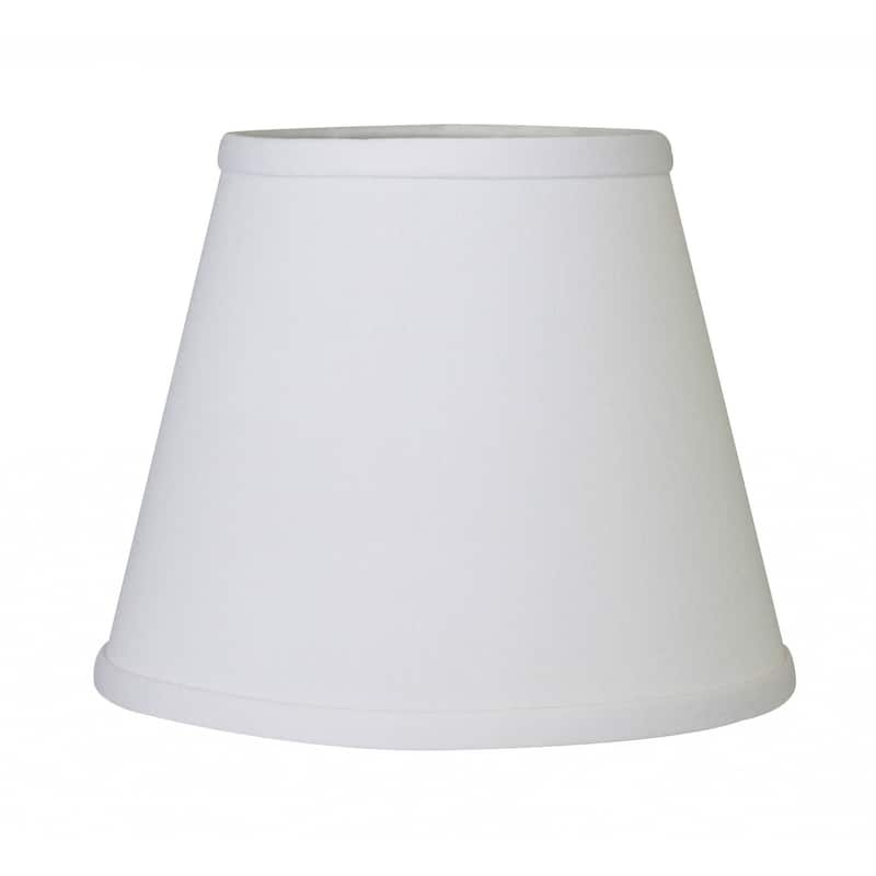 White No Slub Innsbruck Empire Lamp shade 8"W Bottom - 8" L x 8" W x 6.5" H