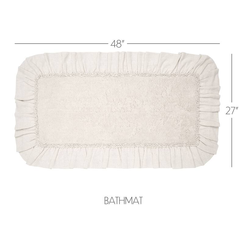 Burlap Antique White Bathmat 27x48