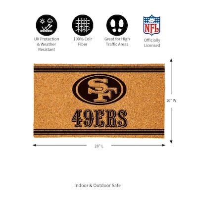 28 in. x 16 in. San Francisco 49ers, Coir Mat