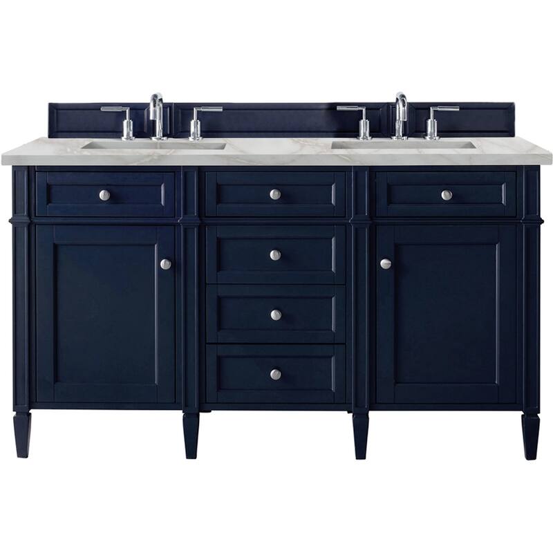 James Martin Vanities 650-V60D-FVSL Brittany 60" Free Standing Double - Victory Blue