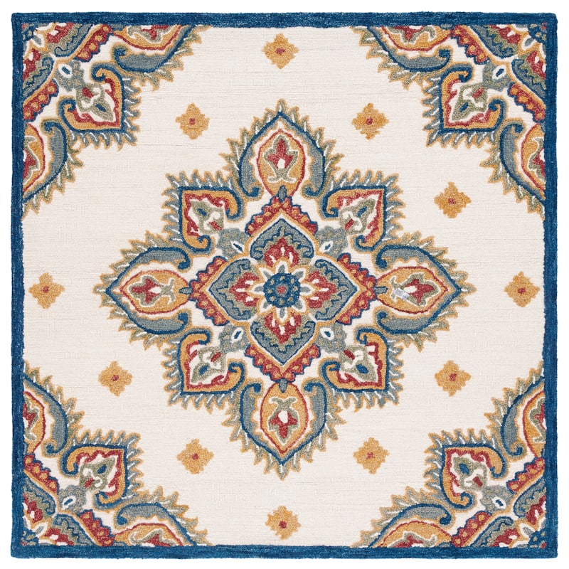 SAFAVIEH Handmade Blossom Annemarijn Medallion Wool Rug