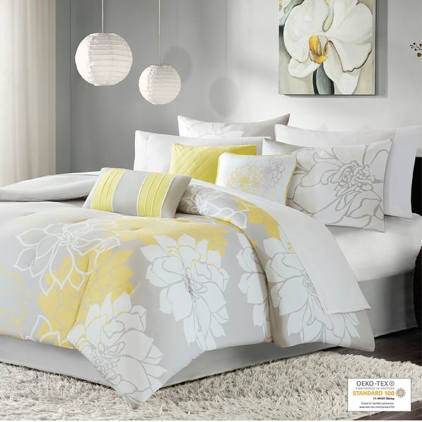 yellow and grey comforter sets canada