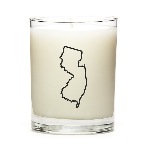 State Outline Soy Wax Candle, New-Jersey State, Lavender