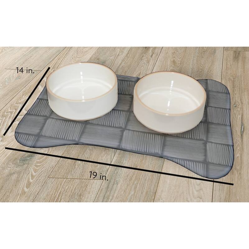 Basketweave Pet Feeding Mat for Dogs and Cats