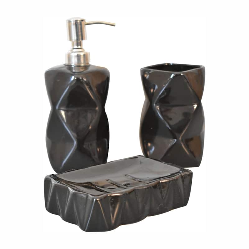 Artisan Furniture Sindri Black Bathroom Set of 3