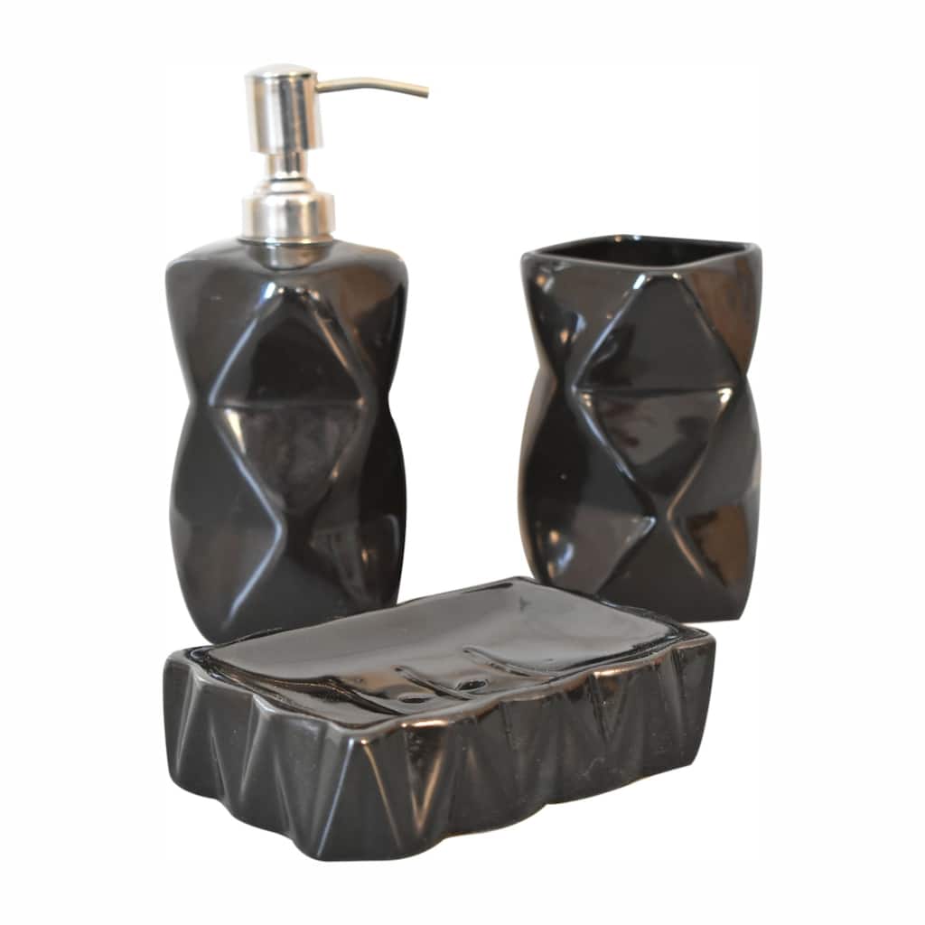 Artisan Furniture Sindri Black Bathroom Set of 3