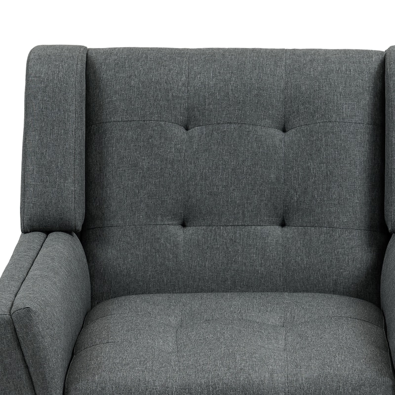 Mid Century Modern Upholstered Linen Accent chairs Armchair
