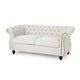 preview thumbnail 36 of 40, Somerville Upholstered Chesterfield Nailhead Loveseat by Christopher Knight Home