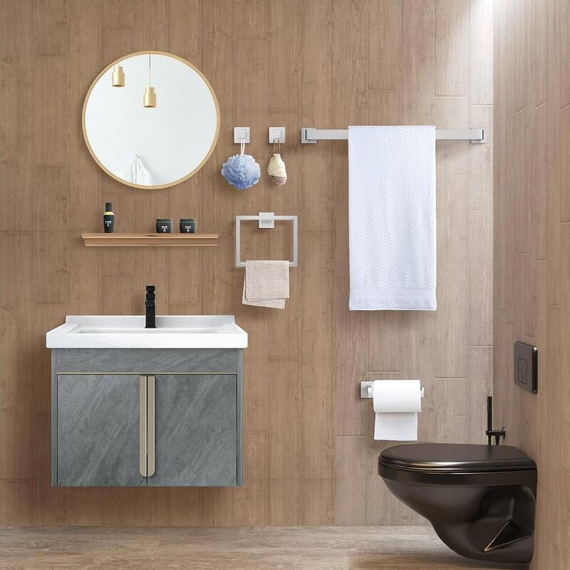 5-Piece Bathroom Hardware Set Wall Mounted Towel Bar Set