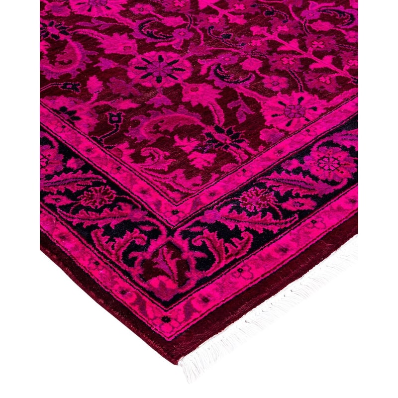 Overdyed, One-of-a-Kind Hand-Knotted Area Rug - Pink - 3' 1" x 5' 5"